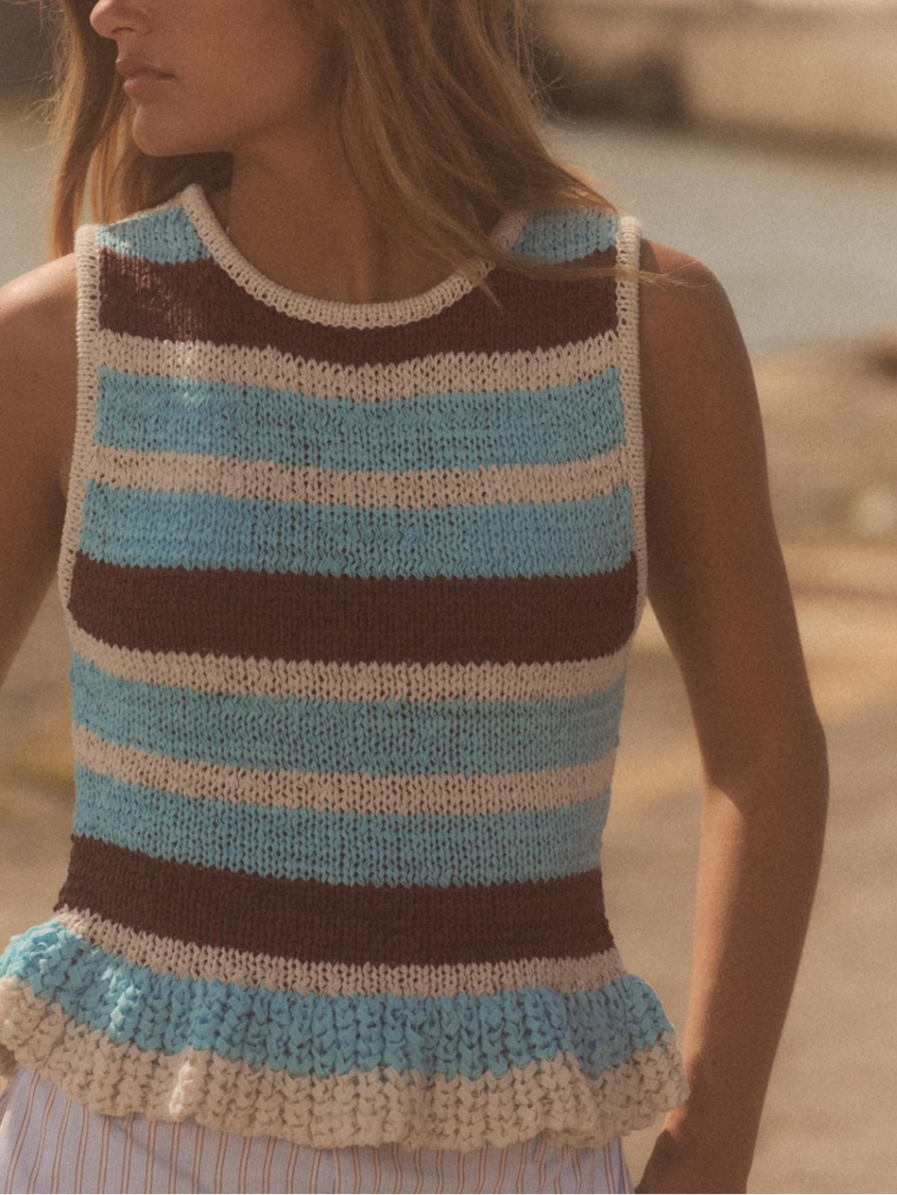 Greige knit Top